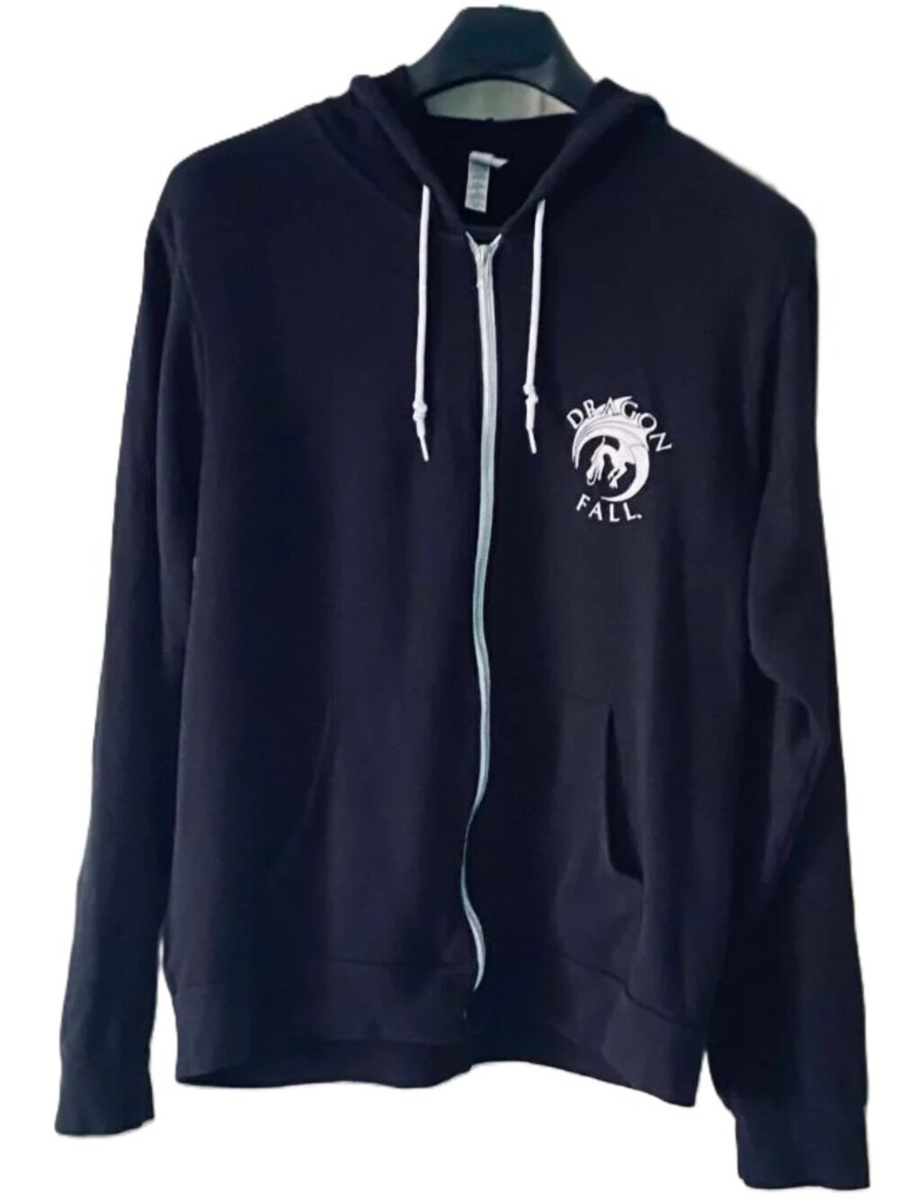 Dragon Fall 10 Event Graphic Zip Up Hoodie Black Bella Canvas XL Fantasy Dragon
